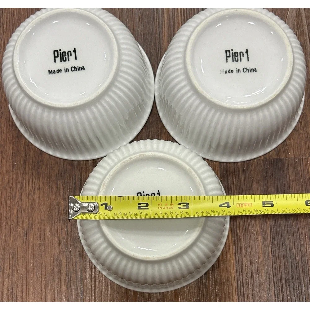 Pier 1 Fruit Cups Ice Cream Cups Set Of 3‎